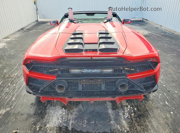 ZHWUT5ZF0NLA19483 2022 LAMBORGHINI HURACAN Red Вид ззаду