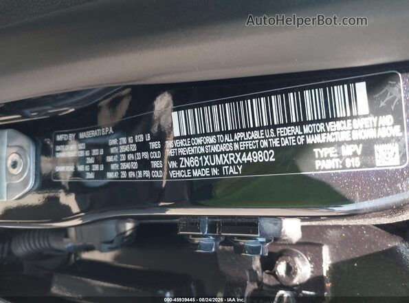 ZN661XUMXRX449802 2024 MASERATI LEVANTE Black ძრავის განყოფილების ხედი