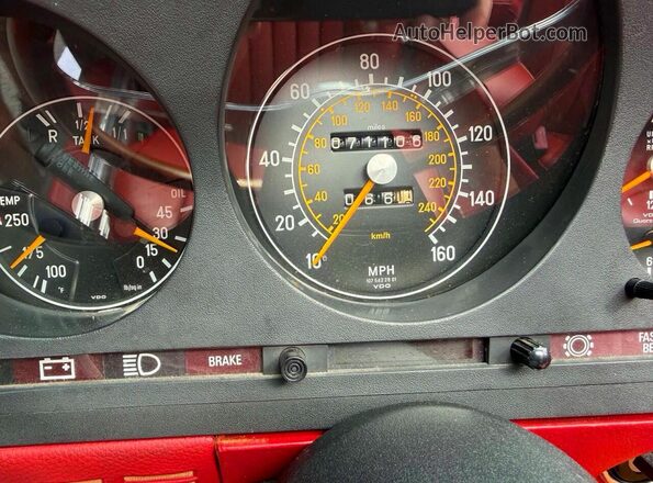 00010704412051838 1979 MERCEDES-BENZ SL-CLASS Gray Вид щитка приладів