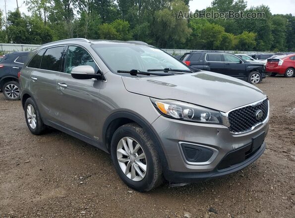 5XYPGDA33HG204467 2017 KIA SORENTO Gray წინა ხედი