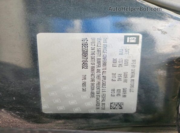 1G1BE5SM8H7184932 2017 CHEVROLET CRUZE Gray 360 interior view