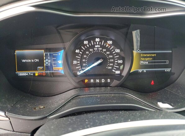 3FA6P0T97KR239778 2019 FORD FUSION Gray უკანა სავარძლების ხედი