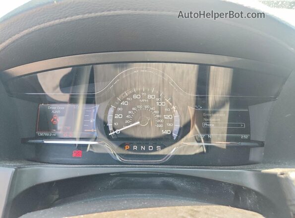 1LNHL9DK7GG603163 2016 LINCOLN MKS Gray უკანა სავარძლების ხედი