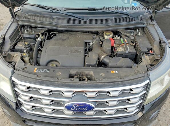1FM5K8F82GGB27776 2016 FORD EXPLORER Black Widok naklejki z numerem VIN
