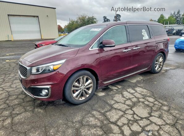 KNDME5C14G6117284 2016 KIA SEDONA Red Задня ліва чверть