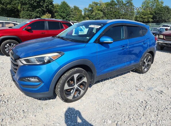 KM8J3CA22GU184515 2016 HYUNDAI TUCSON Blue Rear left