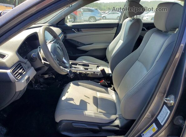 1HGCV1F1XKA087117 2019 HONDA ACCORD Gray წინა პანელის ხედი