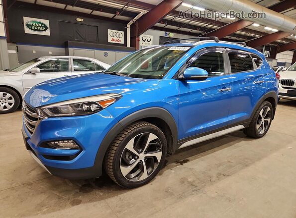 KM8J3CA20JU729232 2018 HYUNDAI TUCSON Blue Հետևի ձախ