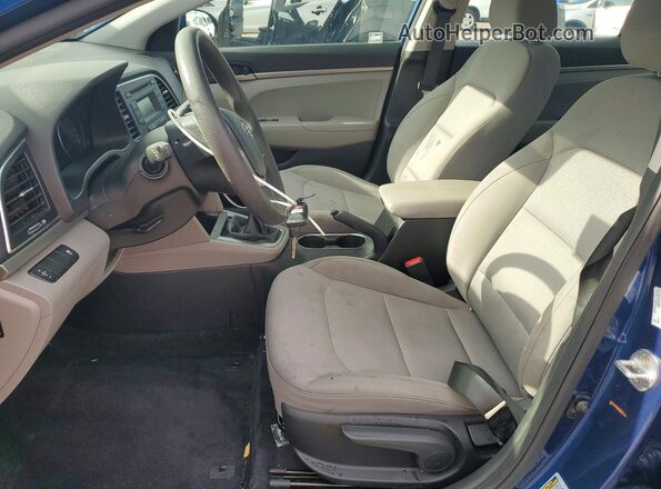 5NPD74LF9JH318160 2018 HYUNDAI ELANTRA Blue წინა პანელის ხედი