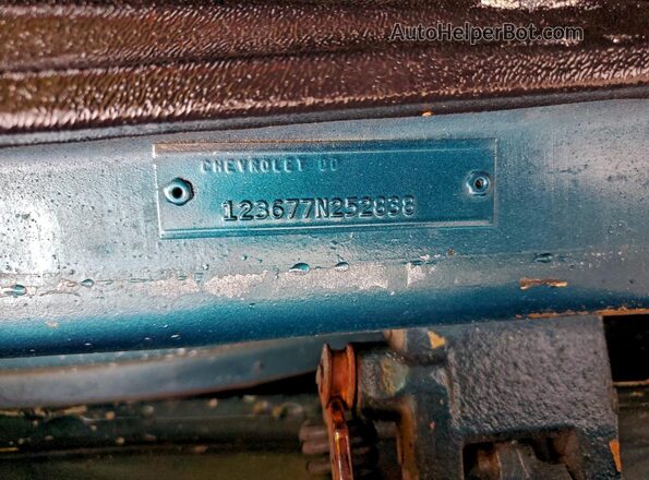 123677N252838 1967 CHEVROLET CAMARO Зеленый Вид наклейки с VIN-кодом