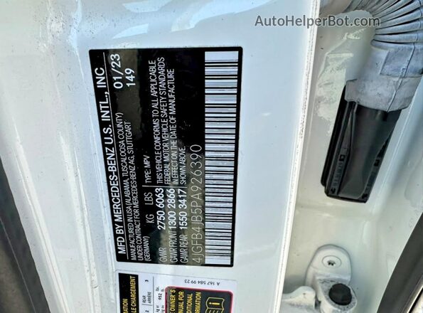 4JGFB4JB5PA926390 2023 MERCEDES-BENZ GLE Белый Вид задней части салона