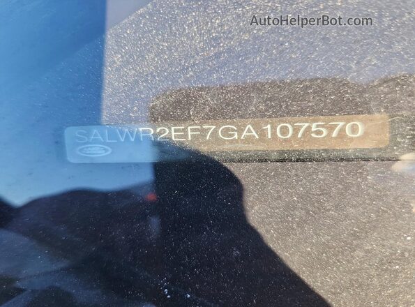 SALWR2EF7GA107570 2016 LAND ROVER RANGE Gray 360 interior view