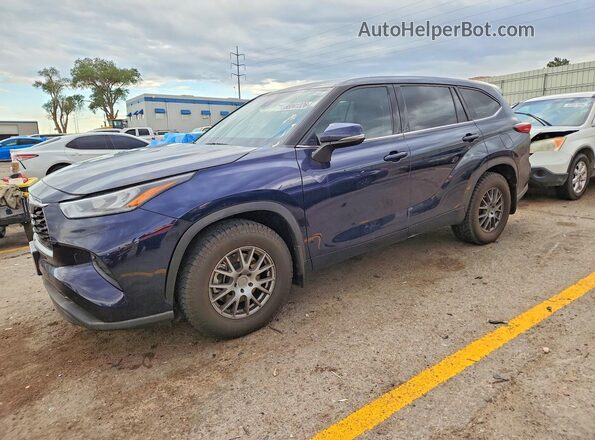5TDCZRBH1LS037005 2020 TOYOTA HIGHLANDER Blue უკანა მარცხენა