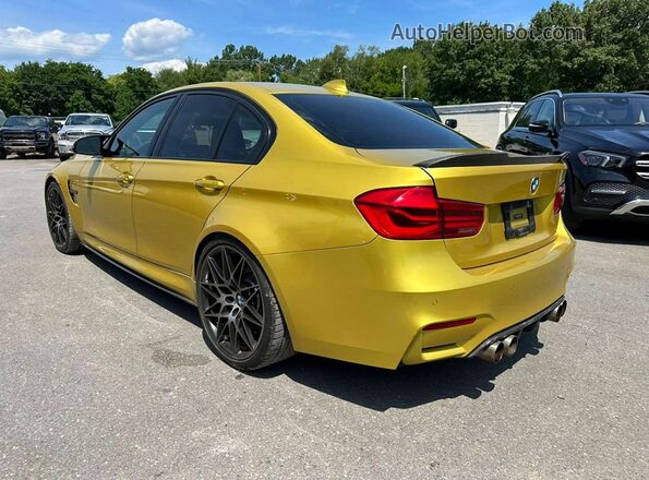 WBS8M9C5XJ5L71960 2018 BMW M3 Yellow Հետևի աջ
