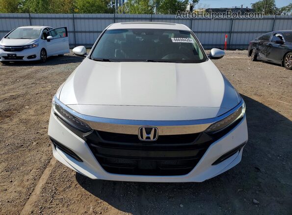 1HGCV1F98JA163387 2018 HONDA ACCORD Белый Вид сзади