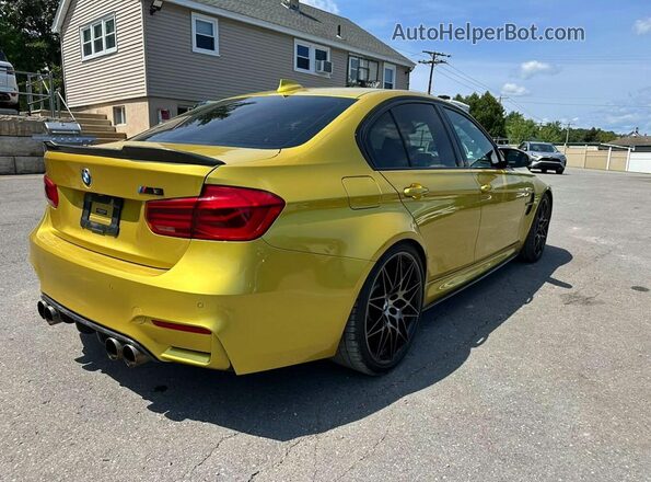 WBS8M9C5XJ5L71960 2018 BMW M3 Yellow Առջևի աջ