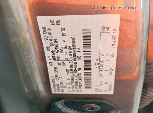1FTEW1E40LFA21728 2020 FORD F150 Brown Widok naklejki z numerem VIN