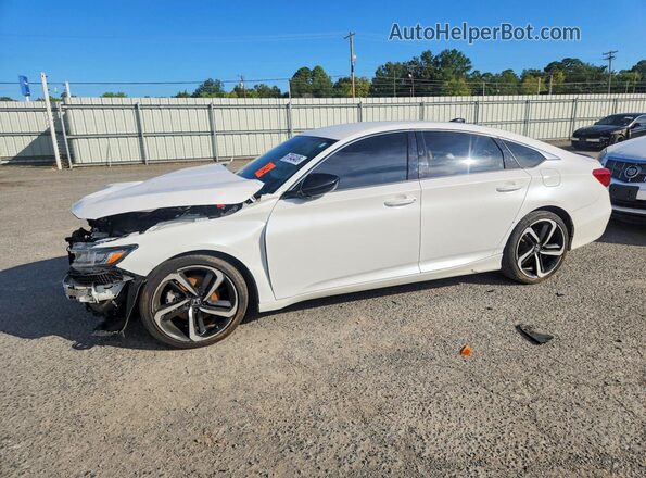 1HGCV1F32MA098567 2021 HONDA ACCORD White Հետևի ձախ