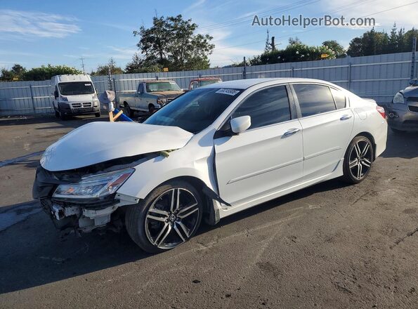 1HGCR2F55GA144490 2016 HONDA ACCORD White Tył lewy