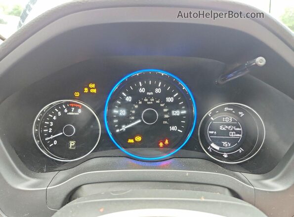 3CZRU5H39HG701774 2017 HONDA HR-V Blue Вид задніх сидінь