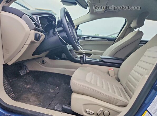 3FA6P0HD1KR203484 2019 FORD FUSION Blue Առջևի վահանակի տեսք