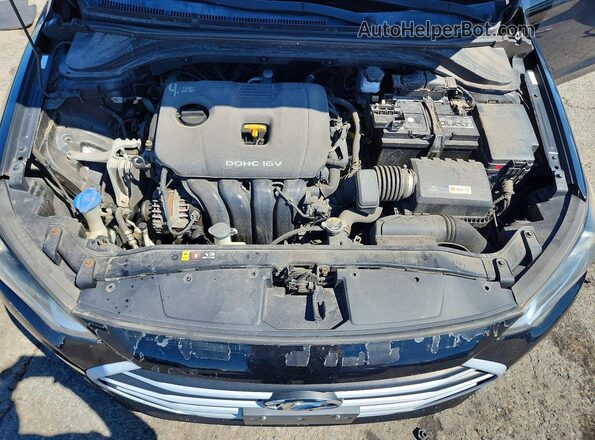 KMHD74LFXHU090486 2017 HYUNDAI ELANTRA Black Вид підкапотного простору