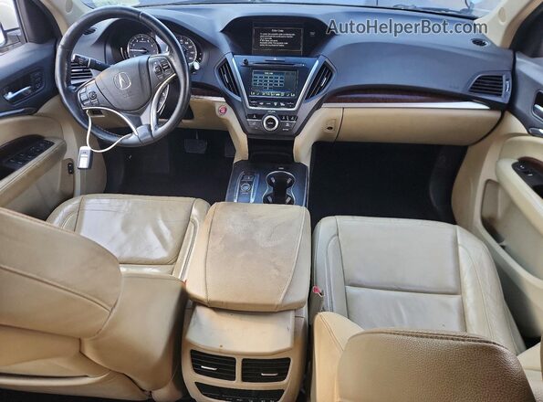 5J8YD4H31HL002834 2017 ACURA MDX White Սարքավորումների վահանակի տեսք