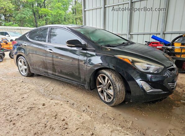 KMHDH4AE9GU629637 2016 HYUNDAI ELANTRA Black Вид спереду