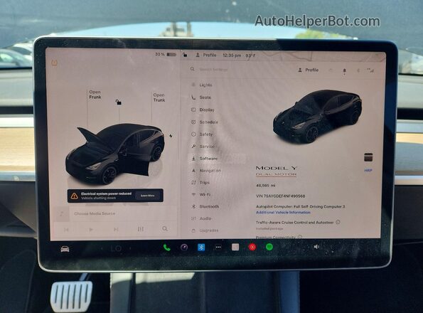 7SAYGDEF4NF490568 2022 TESLA MODEL Black Rear seats view