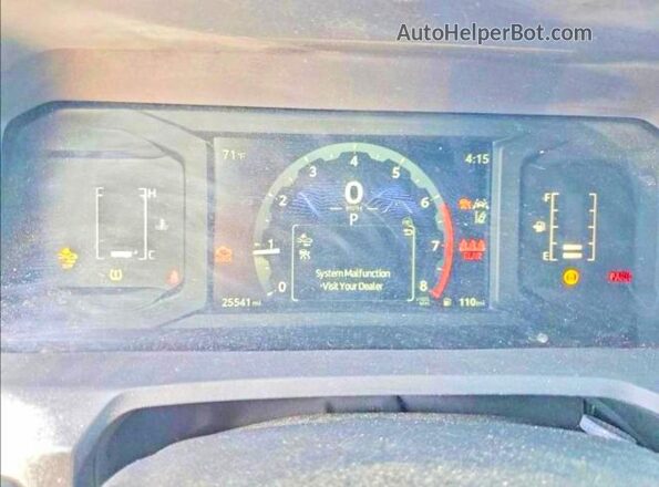3TMKB5FNXSM025636 2025 TOYOTA TACOMA White Սարքավորումների վահանակի տեսք