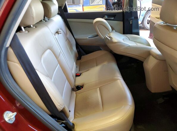 KM8J33A47JU655146 2018 HYUNDAI TUCSON Maroon Vista del compartimento del motor