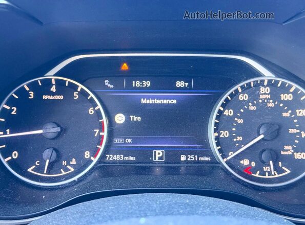 1N4AA6AP8HC365784 2017 NISSAN MAXIMA Белый Вид щитка приборов