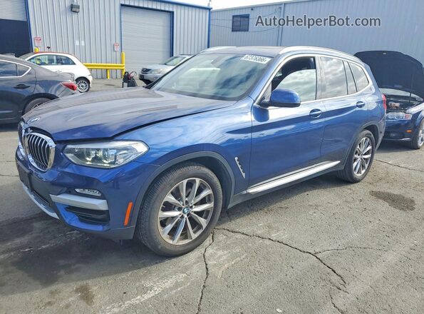 5UXTR9C51JLD72091 2018 BMW X3 Blue უკანა მარცხენა