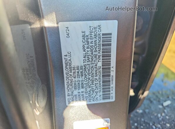 19UDE4H63RA026782 2024 ACURA INTEGRA Gray Widok komory silnika