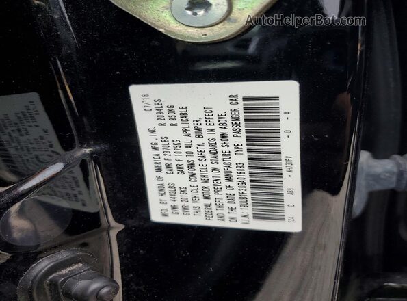 19UUB1F30GA016093 2016 ACURA TLX Black Engine compartment view