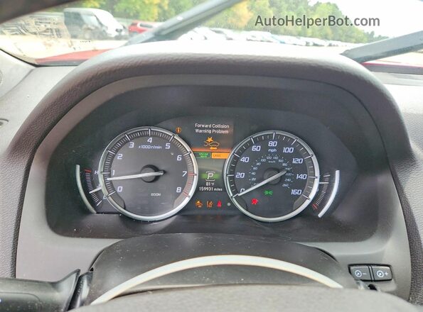 19UUB1F54HA010851 2017 ACURA TLX Red ხელსაწყოთა პანელის ხედი
