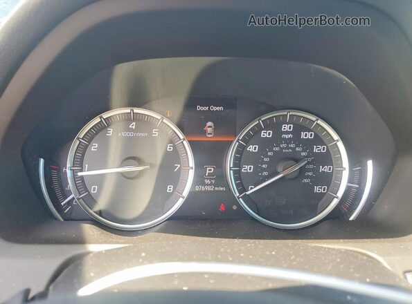 19UUB2F44LA000682 2020 ACURA TLX Charcoal ხელსაწყოთა პანელის ხედი
