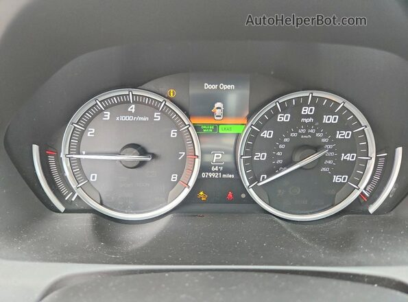 19UUB2F57GA010640 2016 ACURA TLX White ხელსაწყოთა პანელის ხედი