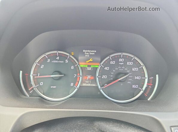 19UUB2F63LA005311 2020 ACURA TLX White Սարքավորումների վահանակի տեսք