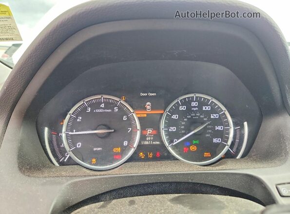 19UUB2F76GA002305 2016 ACURA TLX White ხელსაწყოთა პანელის ხედი