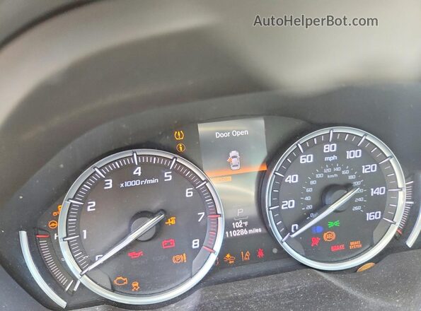 19UUB2F82KA007311 2019 ACURA TLX Угольный Вид щитка приборов