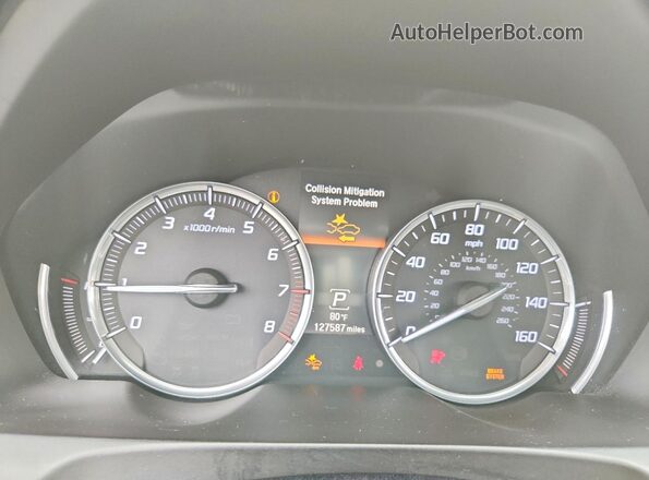 19UUB3F72GA000136 2016 ACURA TLX Gray ხელსაწყოთა პანელის ხედი