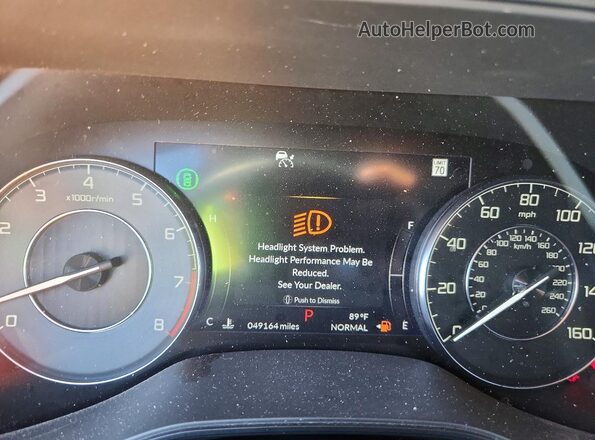 19UUB5F3XMA016587 2021 ACURA TLX Black Widok zestawu wskaźników
