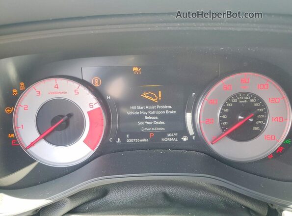 19UUB7F08MA000096 2021 ACURA TLX Orange ხელსაწყოთა პანელის ხედი