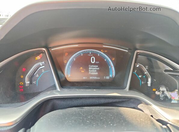 19XFC1F72LE213877 2020 HONDA CIVIC Gray Widok zestawu wskaźników
