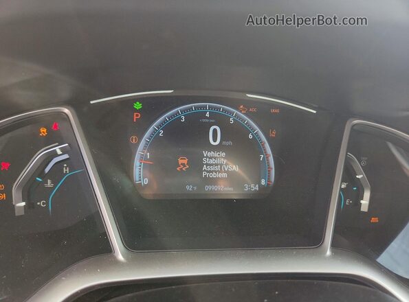 19XFC1F76LE000575 2020 HONDA CIVIC Gray Instrument cluster view