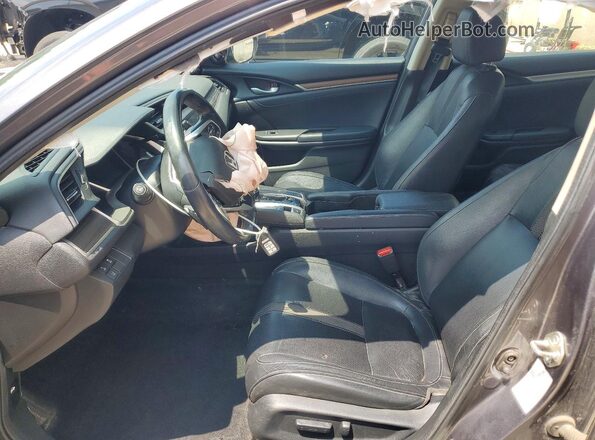19XFC1F93KE002820 2019 HONDA CIVIC Gray Vista interior delantera