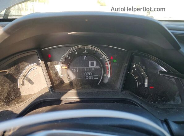 19XFC2F50GE070017 2016 HONDA CIVIC Blue Вид щитка приладів