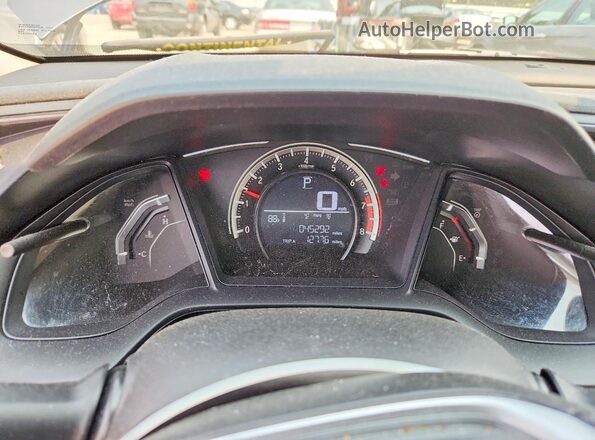 19XFC2F55HE007299 2017 HONDA CIVIC Gray Vista del cuadro de instrumentos