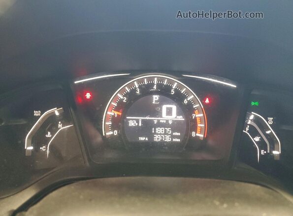 19XFC2F56GE203444 2016 HONDA CIVIC Blue Вид щитка приладів